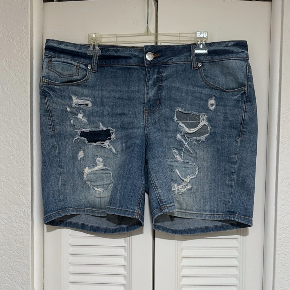 Distressed Denim Women's Shorts